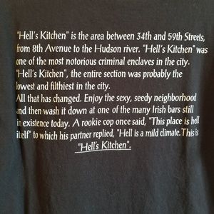Delta Shirts - Hell's Kitchen double sided T size Large Delta Shirts - Hell's Kitchen double sided T size Large